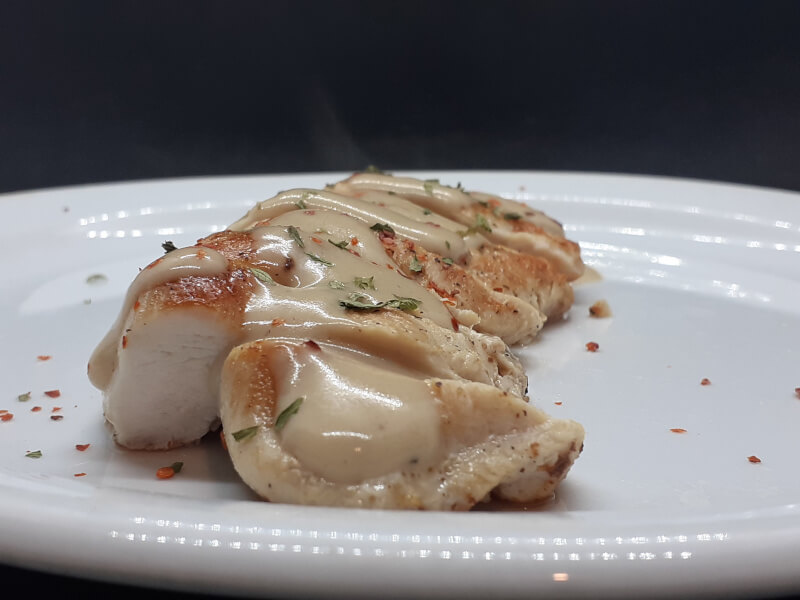 Poultry Brined Chicken Fillet with Mushroom Sauce