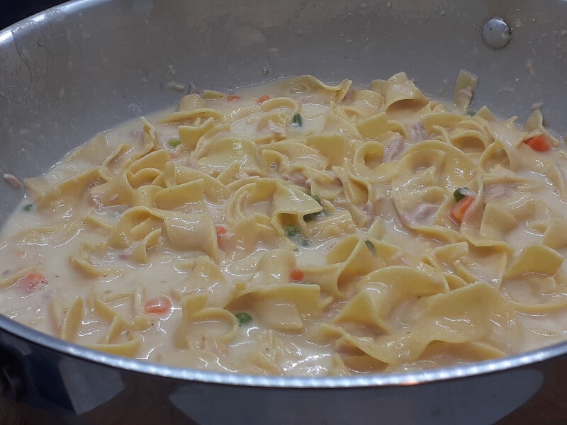 Tuna Helper with added Cream mixture and Tuna