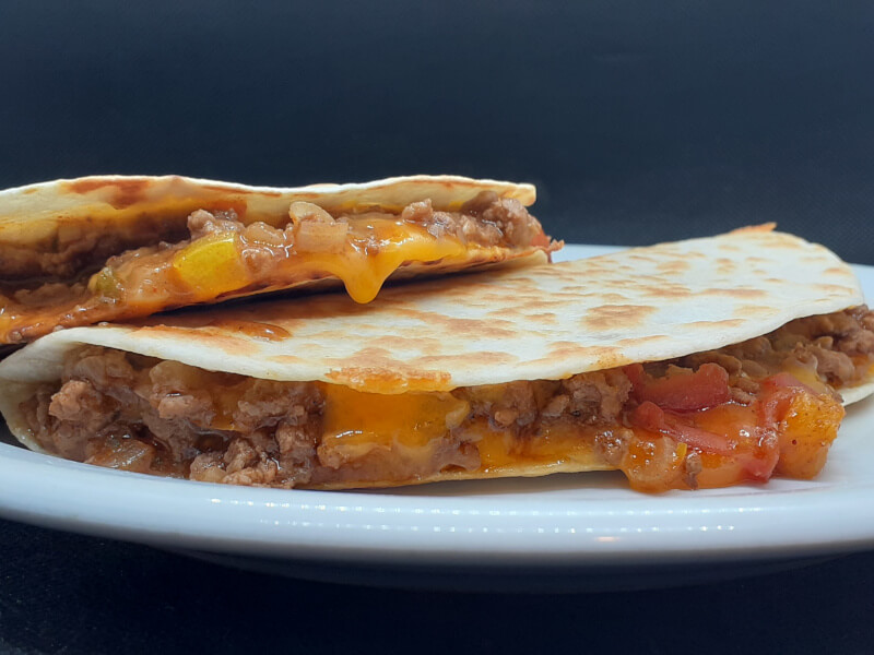 Beef and Cheese Quesadilla with Salsa