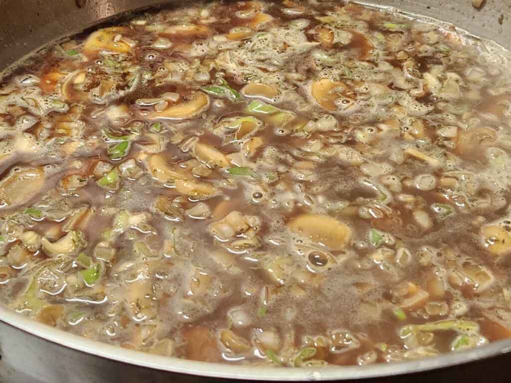 JAHZKITCHEN Mushroom Rice Bringing to a Boil