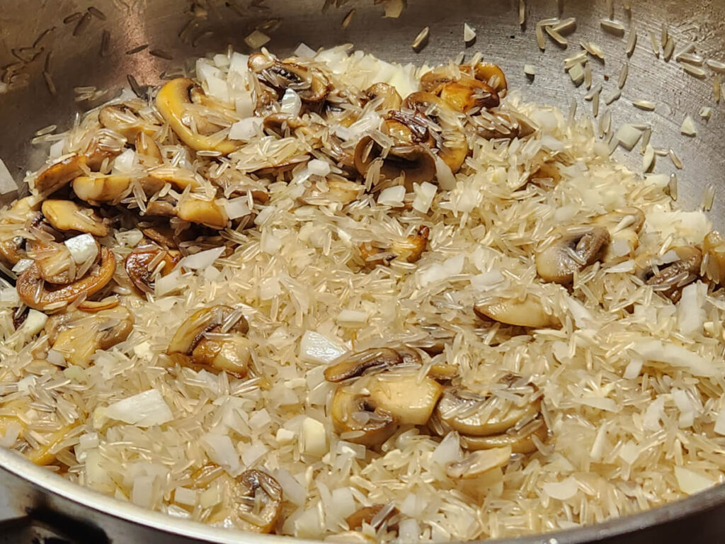 JAHZKITCHEN Seared Mushrooms added back into the Rice
