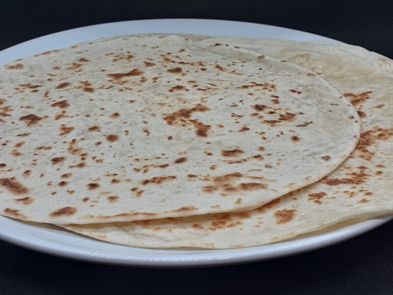 One side Toasted Tortillas