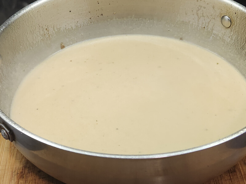 Boiled Cream of Mushroom Gravy no thickener