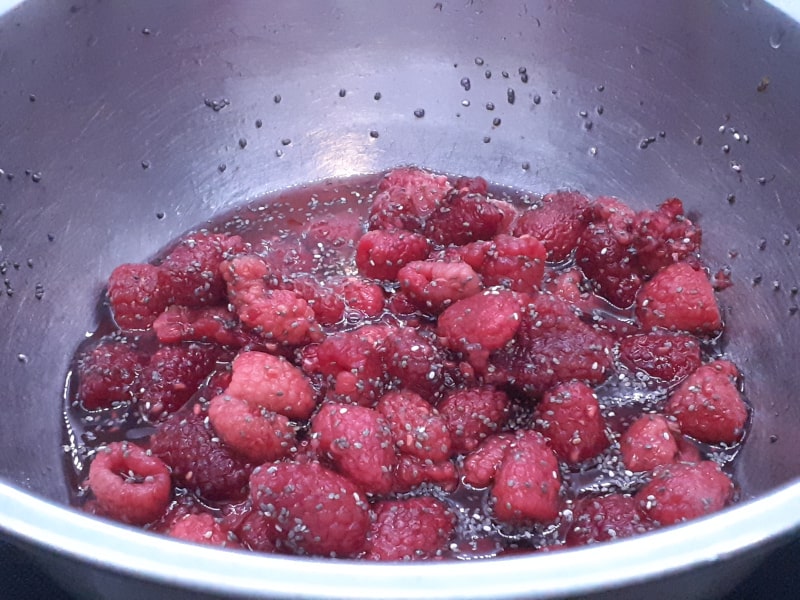 Macerated Raspberries with Chai Seeds