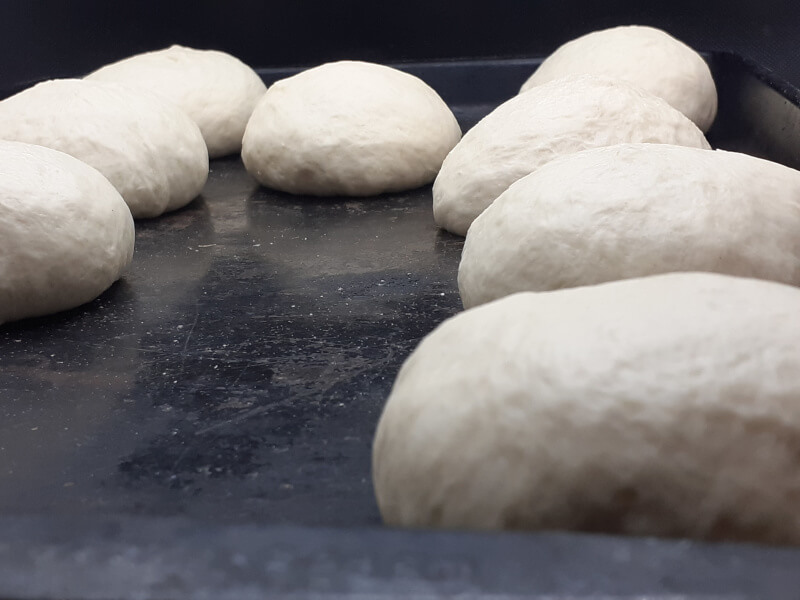 Portioned Greek Pita Bread Dough