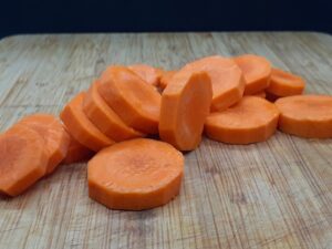 quarter inch sliced Carrots