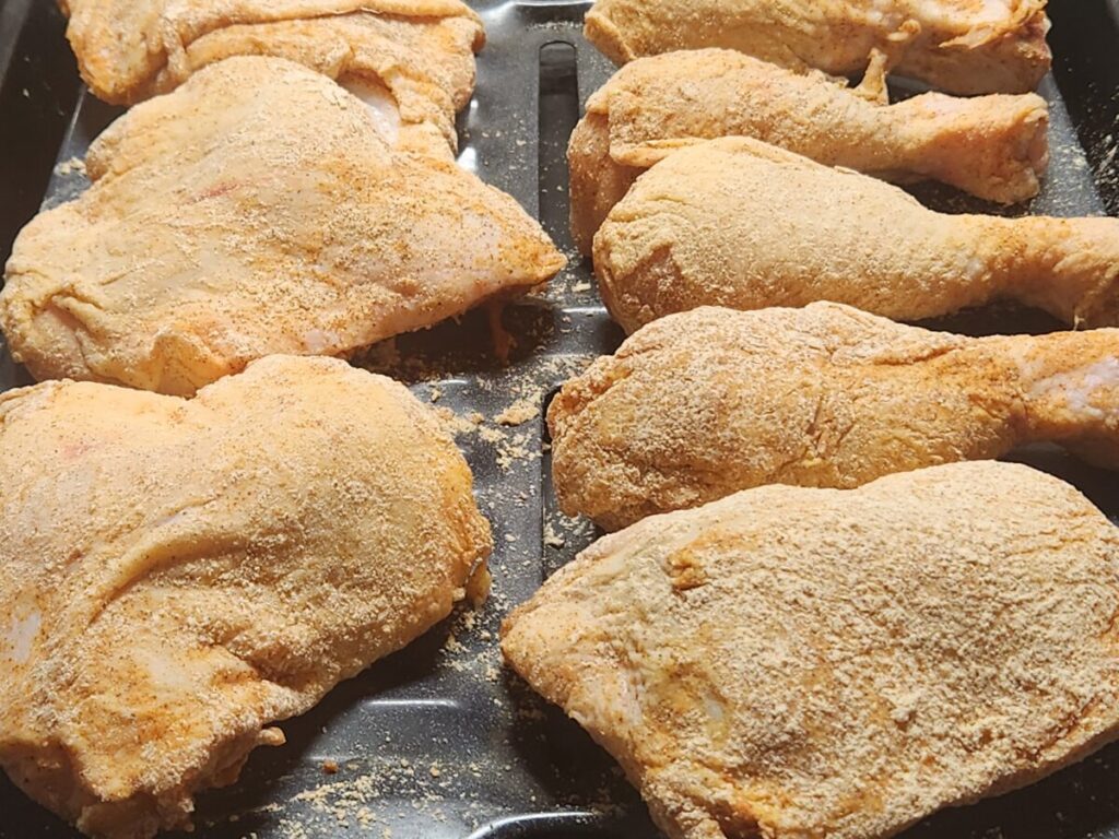 Taco Shake & Bake Chicken resting