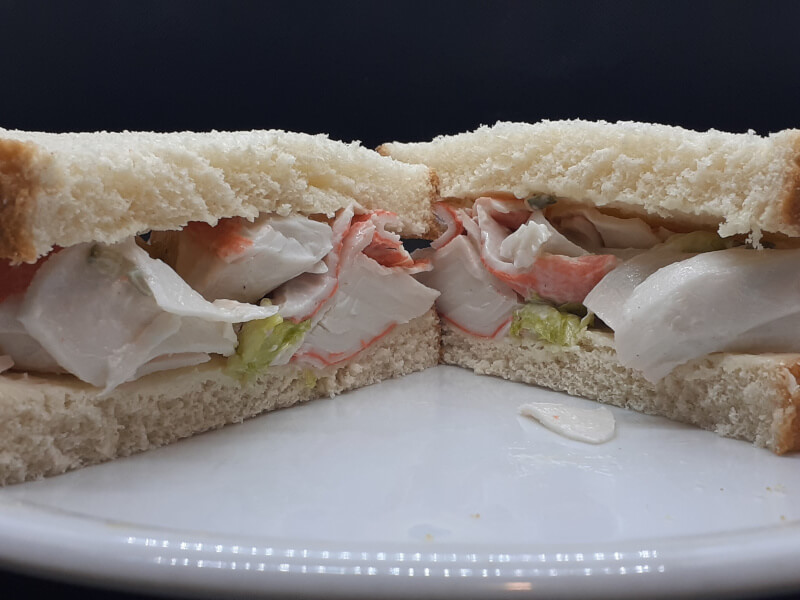 Crab Salad Sandwich with Pepper Zing Mayo
