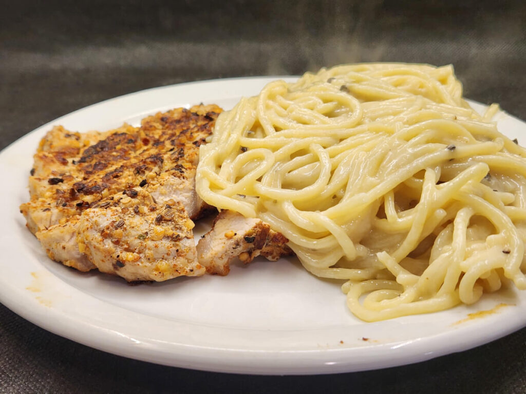 JAHZKITCHEN Seared Pork Chop & Cacio e Pepe