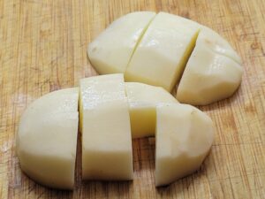 Larger Potatoes Halved and chopped into 6 pieces