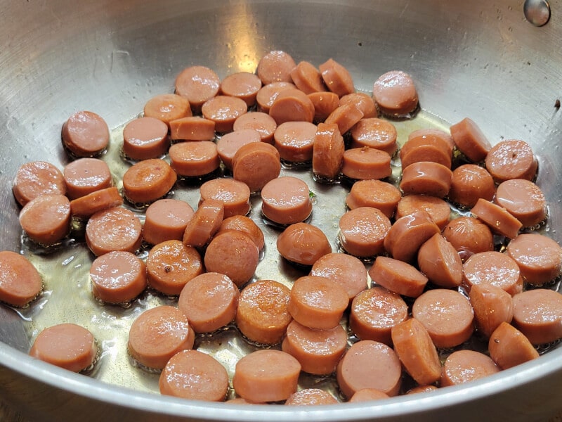 Fried Hot Dog Slices