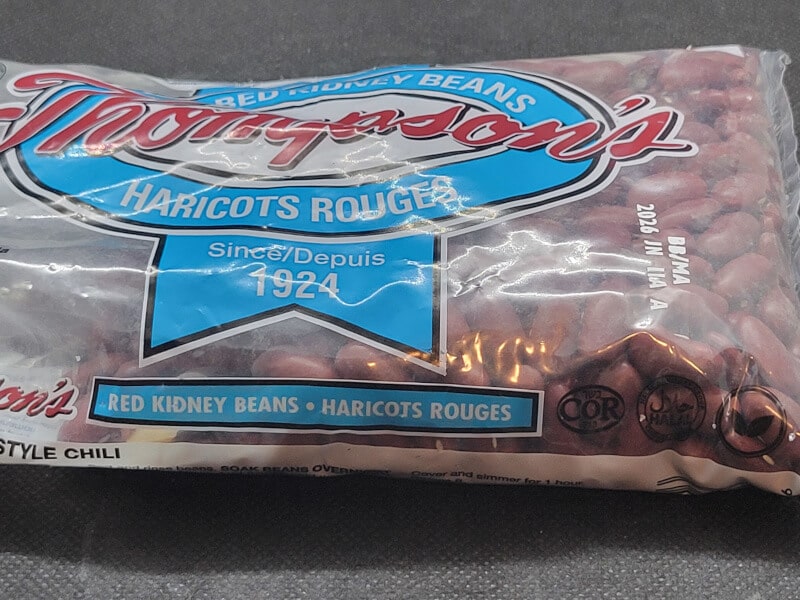 Package of Dried Red Kidney Beans