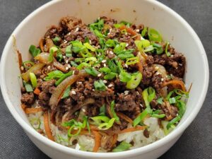 Ground Beef Bulgogi Bowl