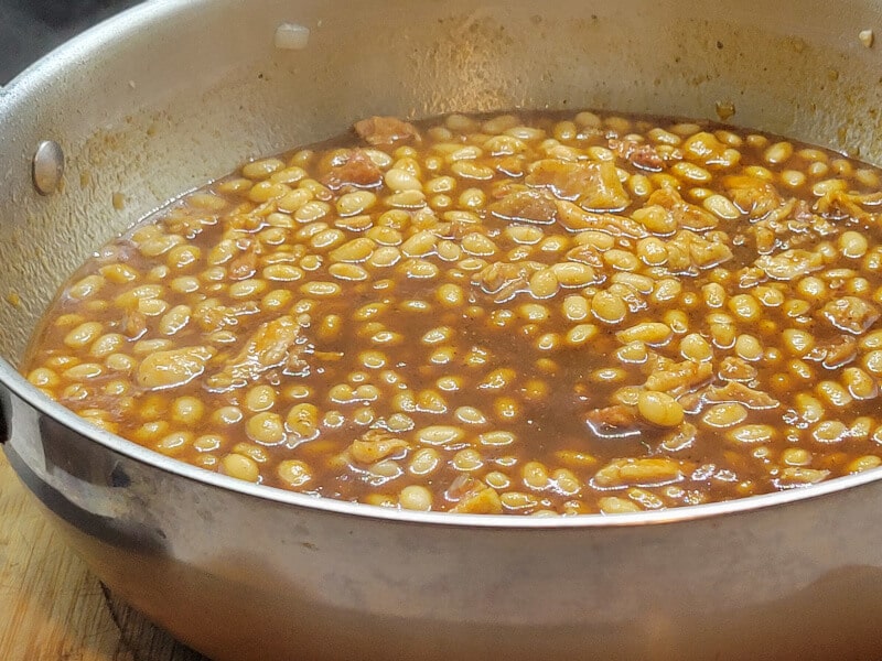 Add Sauce and Spices for Molasses Spiced Beans