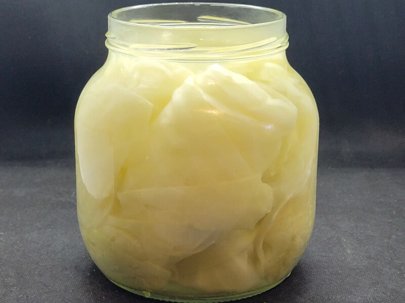 Jar of Sour Rolled Cabbage Leaves