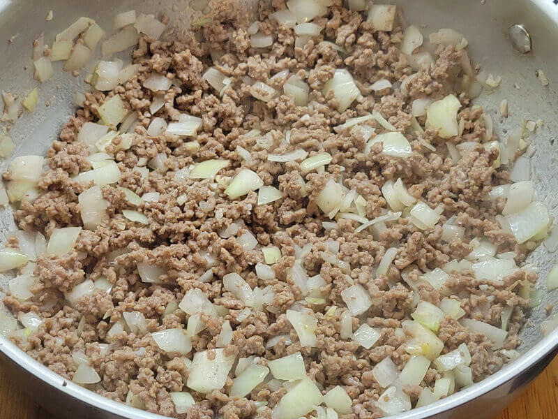 Browning Ground Beef with Onions & Garlic