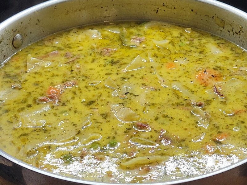 Ham Bone Soup after resting