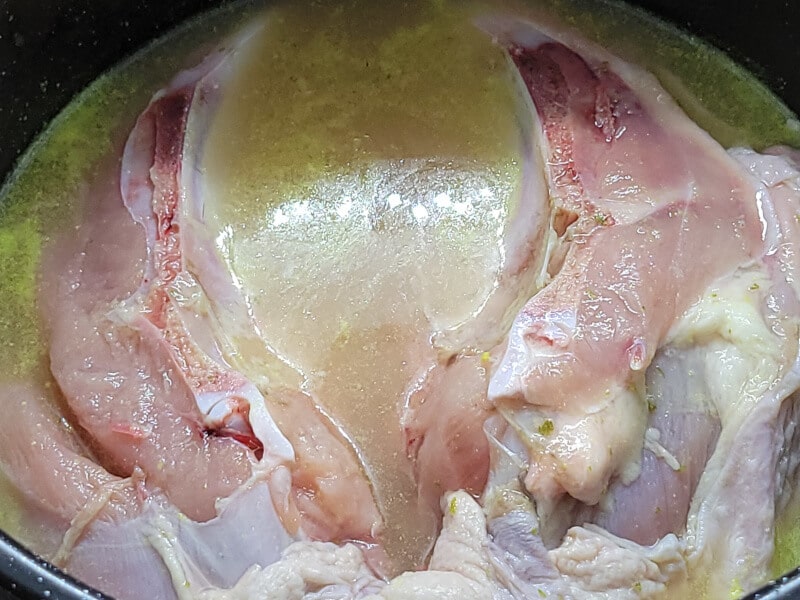 Poultry Brined Turkey in a Large Pot