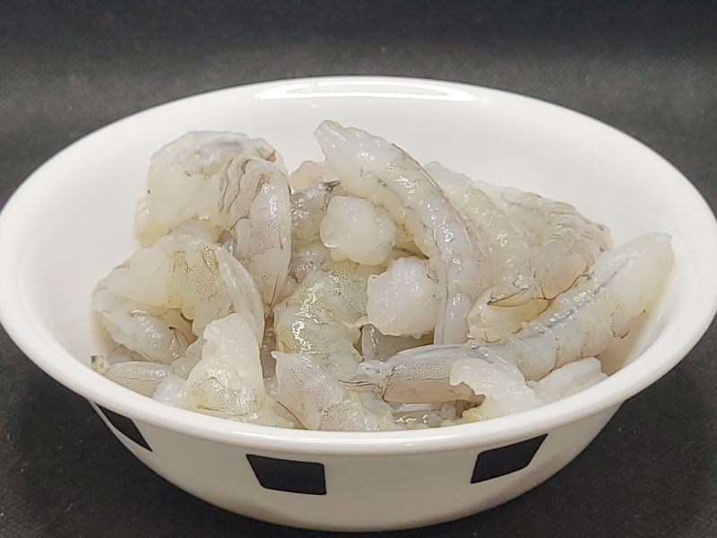 Bowl of Thawed & Shelled Shrimp