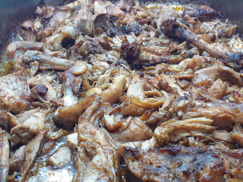 Crisping Stripped Shawarma Chicken Quarters
