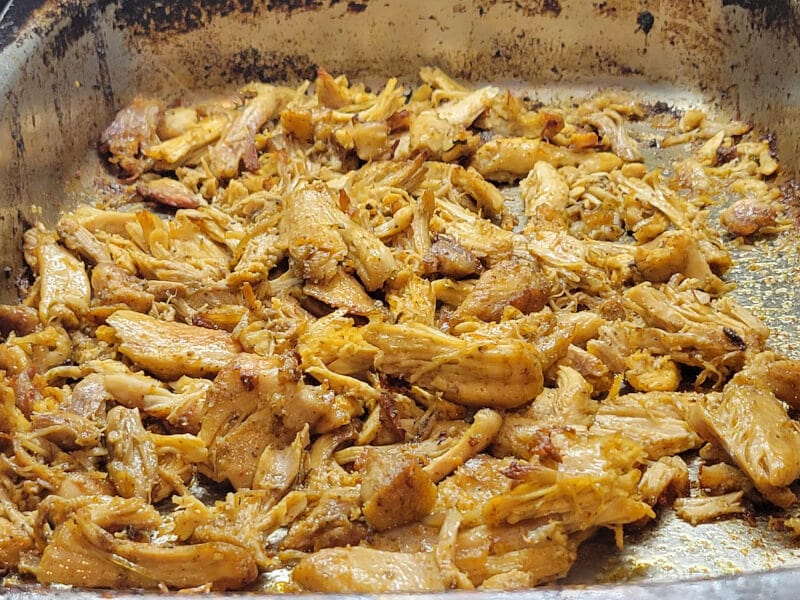 Crisping Turkey Shawarma Meat