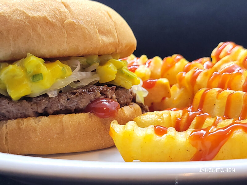 Sauerkraut Burger & Fries