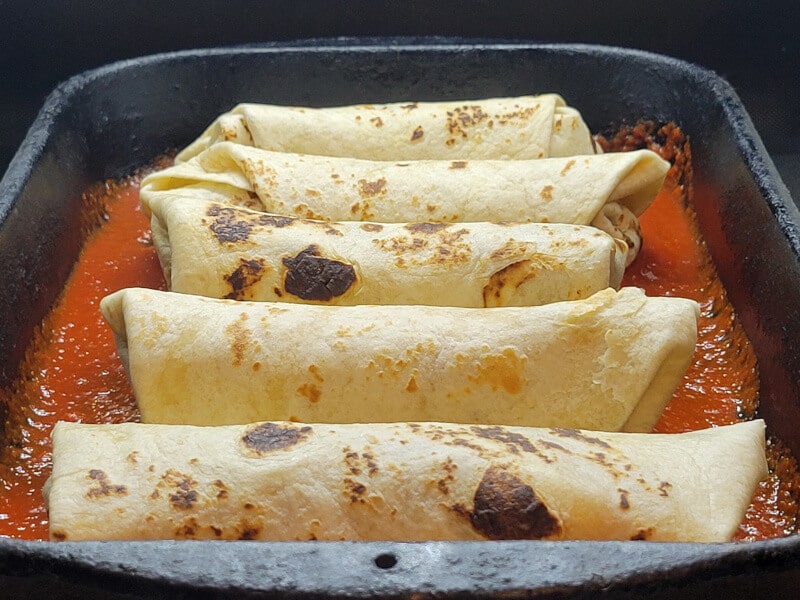 Enchilada Casserole with Beefy Cheese Burritos