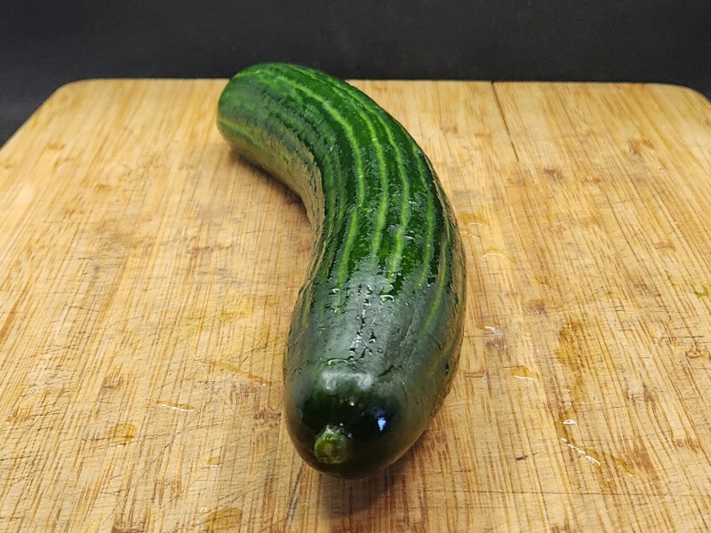 Rinsed Salt Rubbed Cucumber