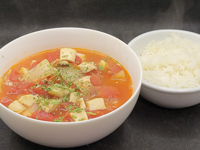 Thai Soup or Tom Yum with a side of Jasmine Rice