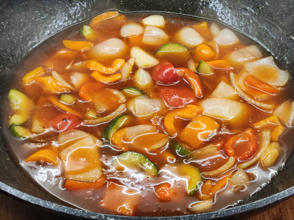 Korean Sweet & Sour Sauce with Vegetables