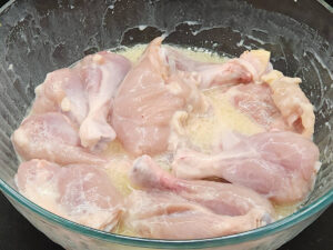 Shawarma Marinated Chicken, just Milk and Oil with Lemon Juice