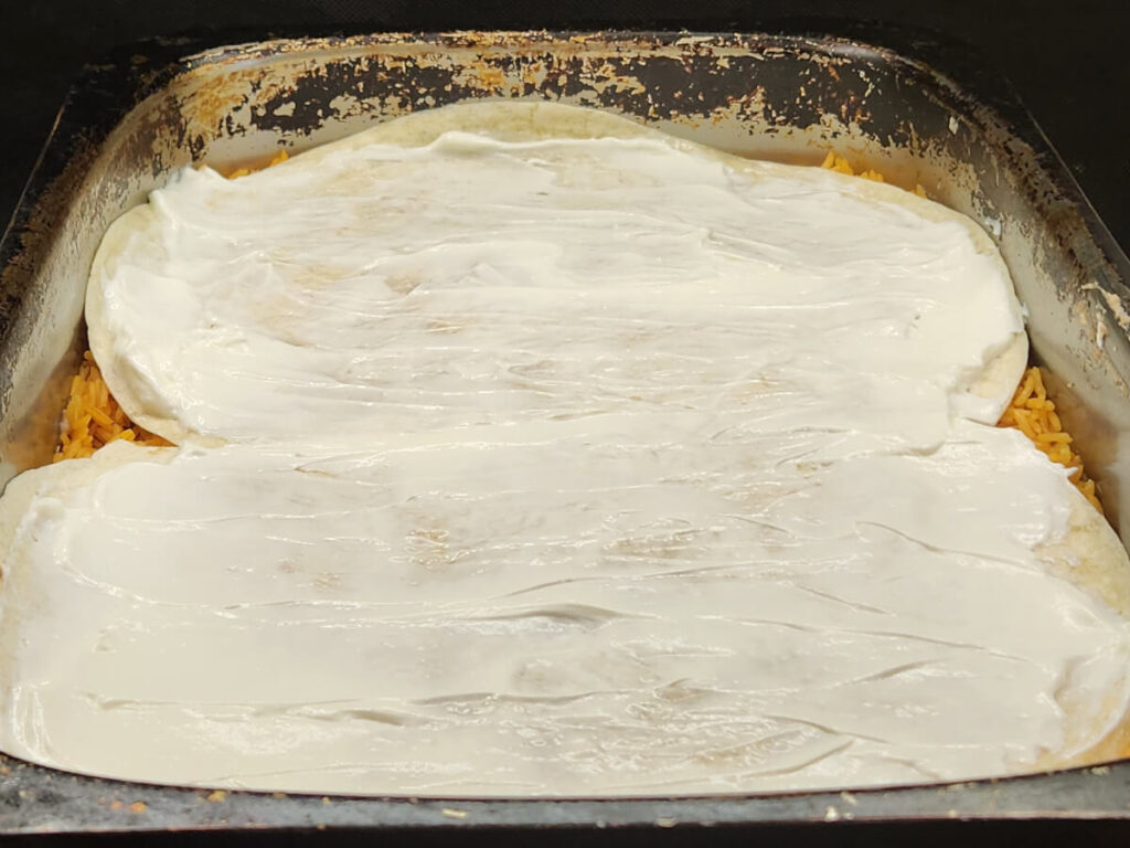 Burrito Casserole Fourth Layer Sour Cream