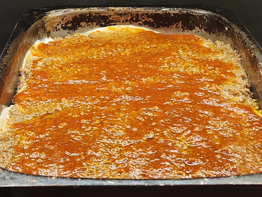 Burrito Casserole Sixth Layer Red Sauce