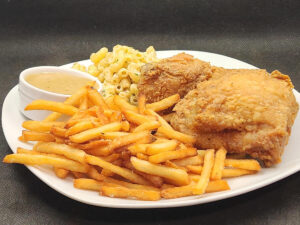 JAHZKITCHEN Fried Chicken with Fries, Gravy and Mac Salad