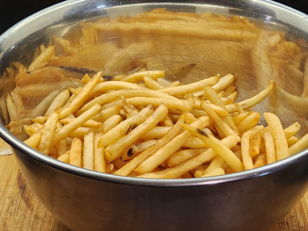 JAHZKITCHEN Fries awaiting final cook