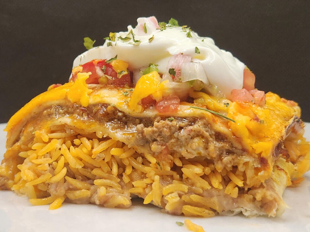 JAHZKITCHEN Slice of Burrito Casserole