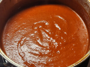 JAHZKITCHEN Pot of Strained Adobo Sauce