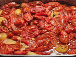 JAHZKITCHEN Roasted Tomatoes Onions Garlic EVOO Salt & Pepper