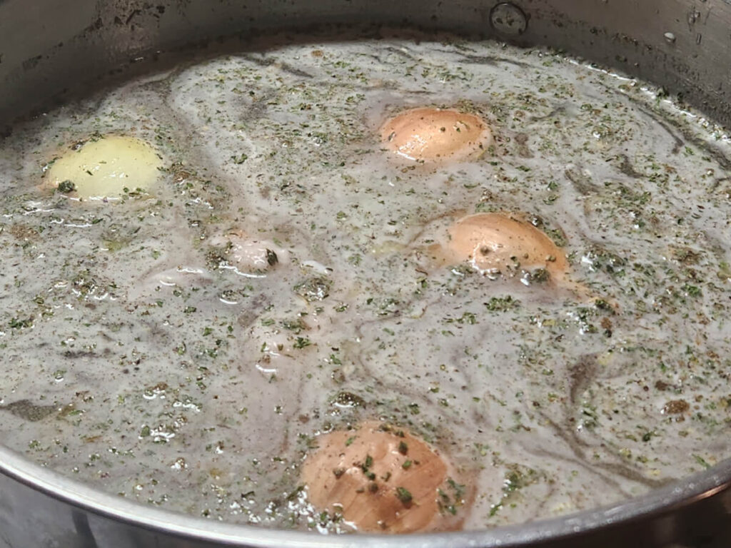 JAHZKITCHEN Simmering Poultry Brine Turkey Stock