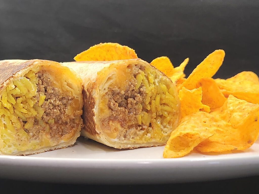 JAHZKITCHEN Beef & Rice Burrito with Doritos Chips