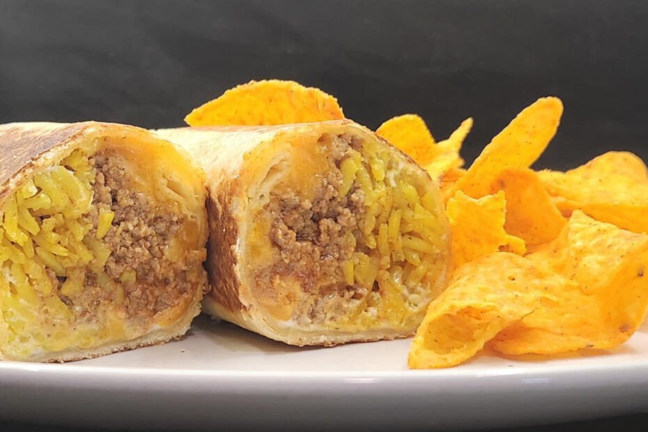 JAHZKITCHEN Beef & Rice Burrito with Doritos Chips