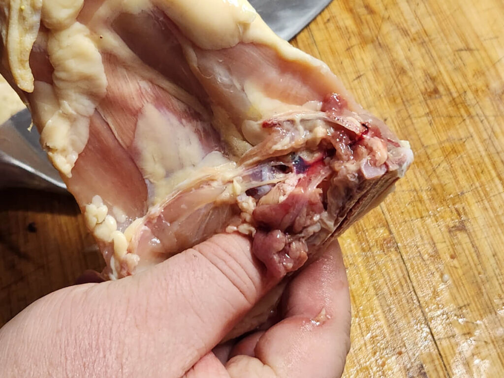 JAHZKITCHEN Cleaning out the Internal Organs from Chicken Quarters