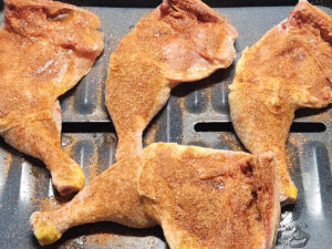 JAHZKITCHEN Rotisserie Seasoned Chicken Quarters Underside