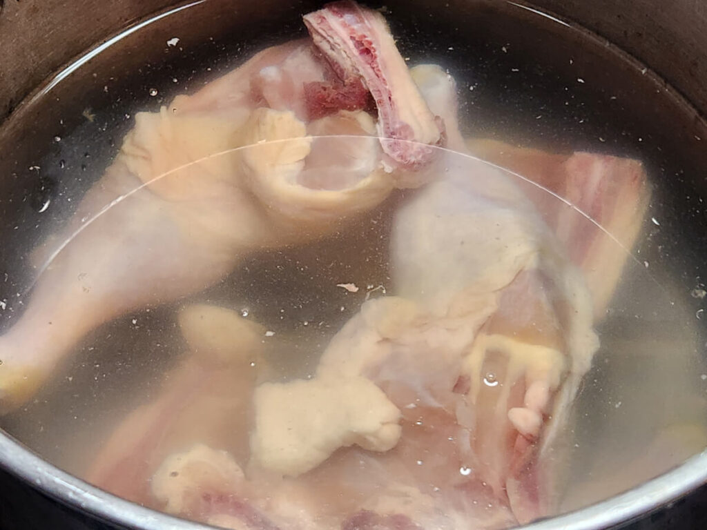 JAHZKITCHEN Thawing Frozen Chicken in Salted Water