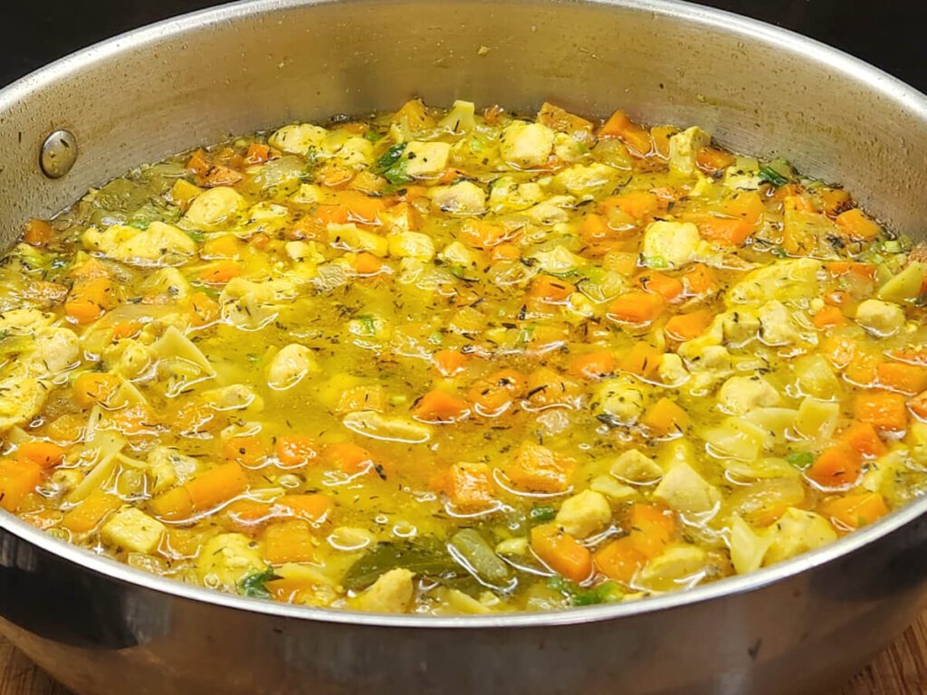 JAHZKITCHEN Chicken Egg Noodle Soup after resting