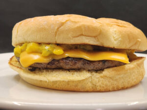 JAHZKITCHEN Yellow Relish Burger with Cheese