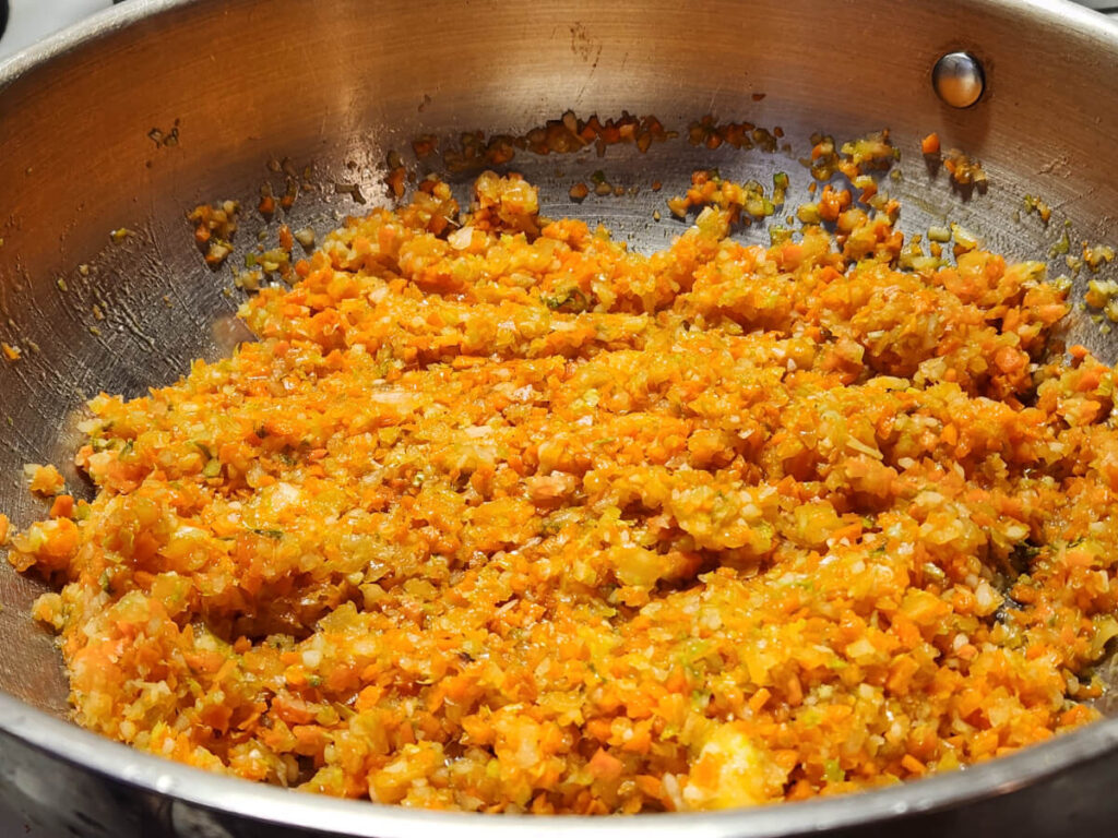 JAHZKITCHEN Cooking Soffritto in EVOO & Butter for 10 minutes