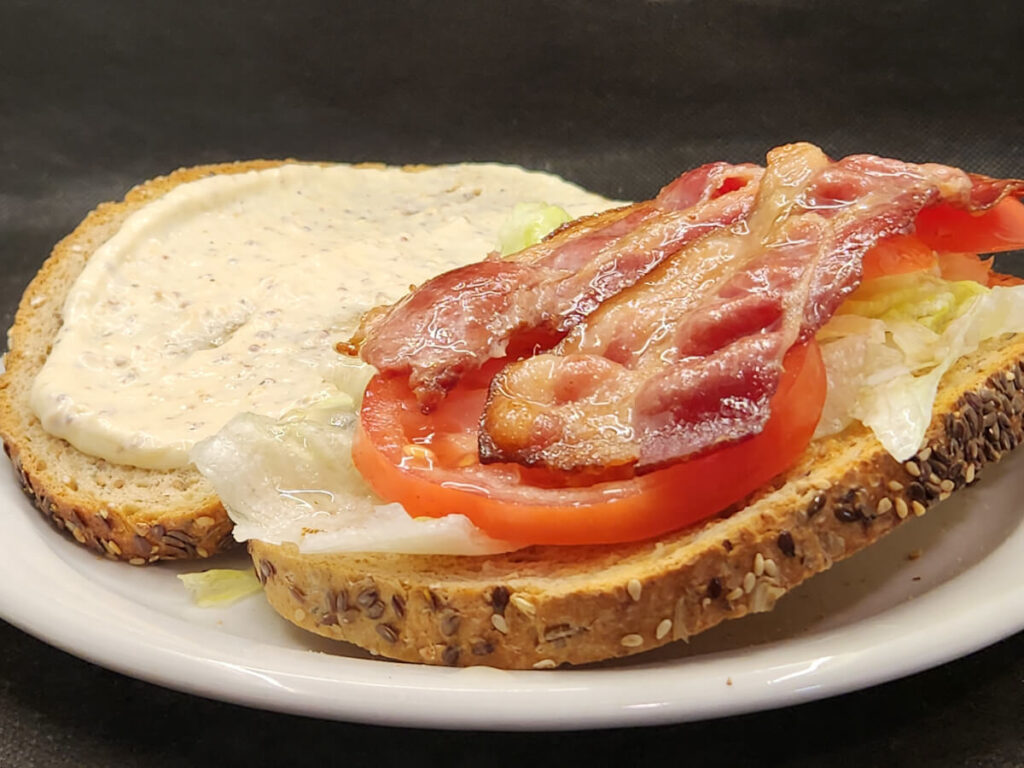 JAHZKITCHEN Open faced BLT with Dijonnaise