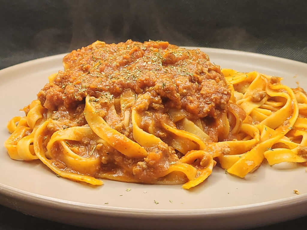 JAHZKITCHEN Plate of Ragu alla Bolognese with Parsley