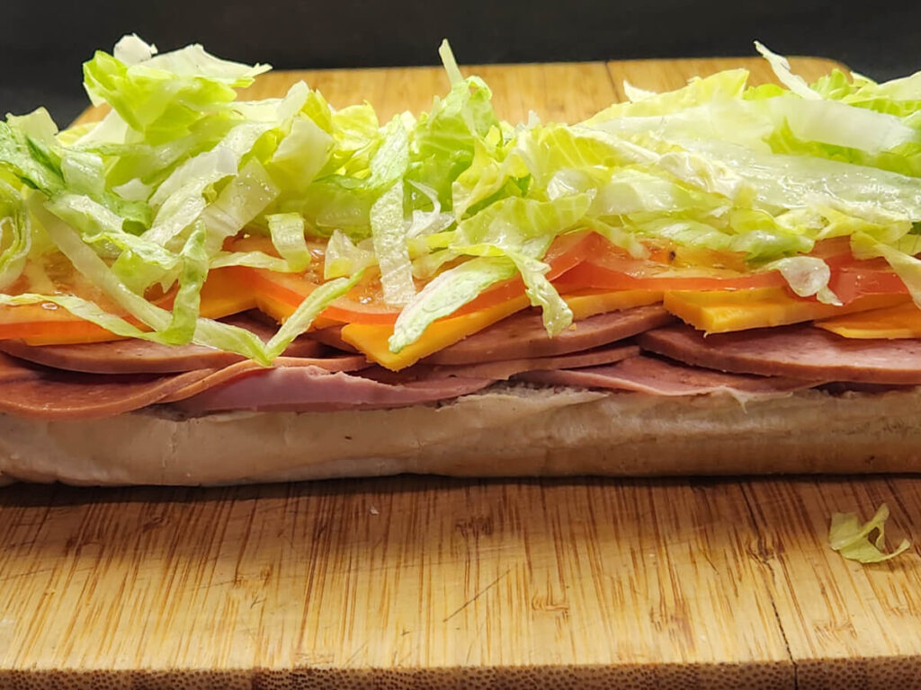 JAHZKITCHEN Layered Cold Cut Sub with Dijonnaise